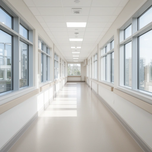 Hospital corridor with daylight